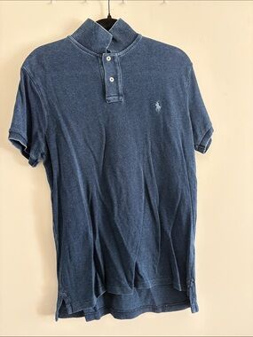 Polo by Ralph Lauren Indigo Short-Sleeve Polo with Embroidered Pony